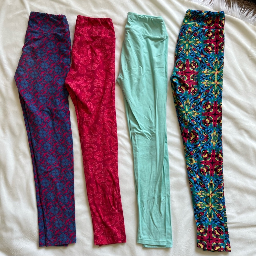 LuLaRoe Girls- set of 4 leggings